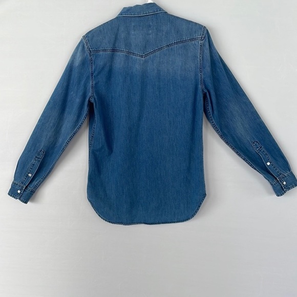 7 For all Mankind Mens Denim Snap Shirt - Picture 14 of 16